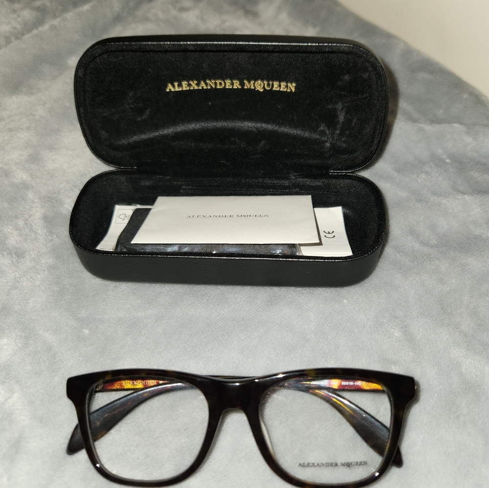 alexander mcqueen, havana eyeglasses